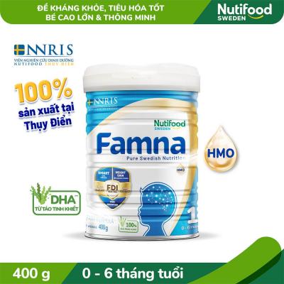 Sữa Bột FAMNA Step 1 Từ 0-6 Tháng Lon 400g- Bé Cao Lớn Thông Minh