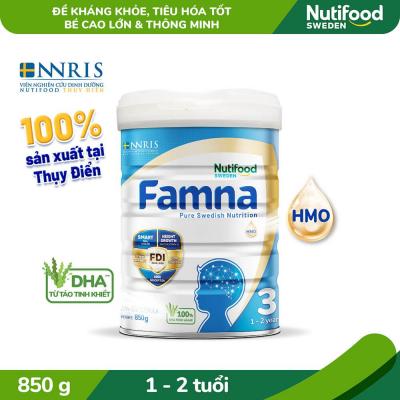Sữa Bột FAMNA Step 3 Từ 1-2 Tuổi Lon 850g- Bé Cao Lớn Thông Minh