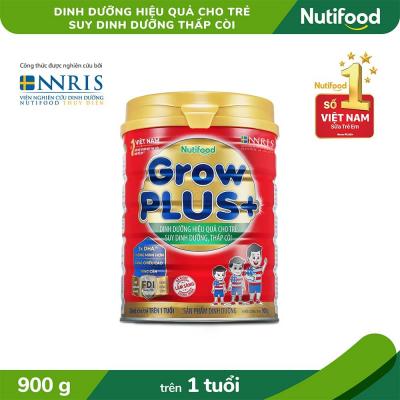 Sữa Bột Nutifood GrowPLUS+ Suy Dinh Dưỡng Trên 1 Tuổi Lon 900g- Đặc Trị Suy Dinh Dưỡng