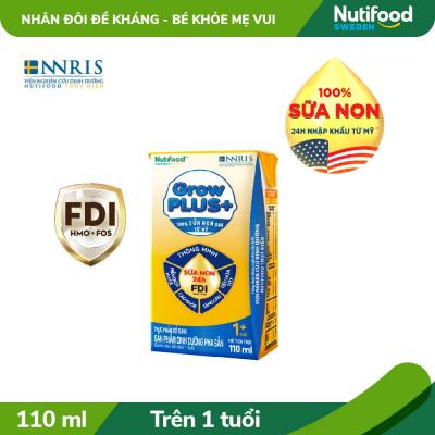Thùng 48 Hộp Sữa Bột Pha Sẵn Nutifood GrowPLUS+ Sữa Non Tăng Đề Kháng 110ml